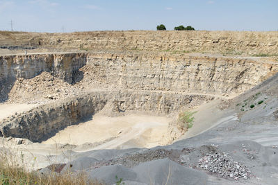 Scenic view of rock formations against sky