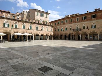 View of old building in town