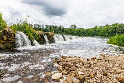 Venta waterfall or ventas rumba in kuldiga, latvia