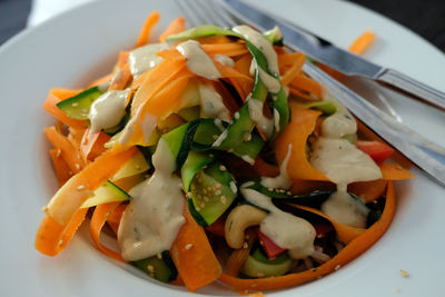 Close-up of salad in plate