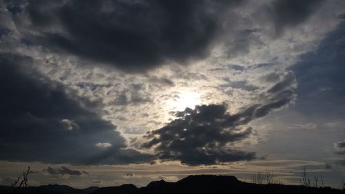 Scenic view of dramatic sky during sunset