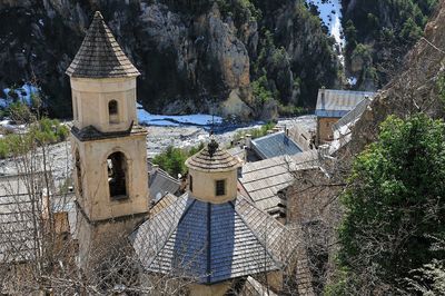 Panoramic view of historic building