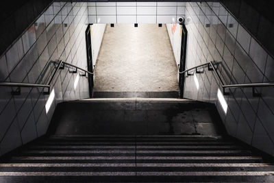 Low angle view of staircase in building