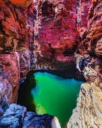 Rock formations in lake