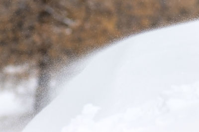 Wind over snow covered field 