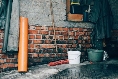 Man working on wall