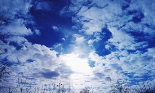 Low angle view of cloudy sky