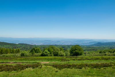 View from the puy pariou volcano hiking trail
