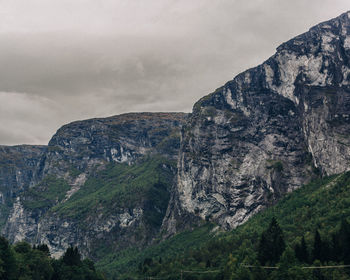 Detailed mountain cliffs and trees