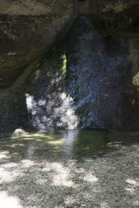 Scenic view of river flowing through rocks