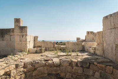 View of fort against clear sky