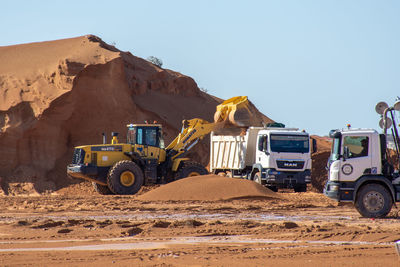 View of construction site against clear sky