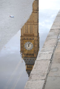 Clock tower amidst buildings in city