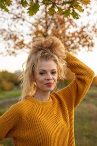 Portrait of a smiling young woman