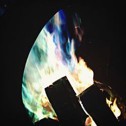 View of illuminated lights at night