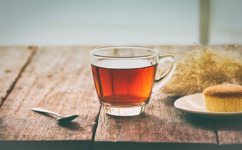 Tea cups on table