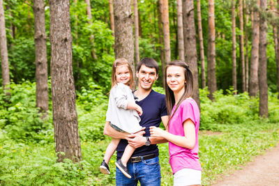 Portrait of smiling young couple