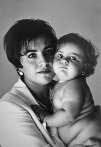 Portrait of mother and baby