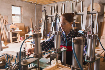 Woman working in kitchen