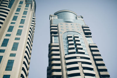 Low angle view of modern building against sky