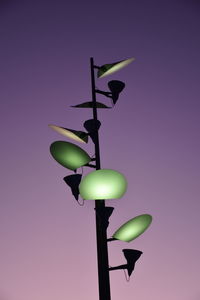 Low angle view of street light against sky