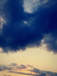 Low angle view of cloudy sky