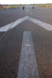 Surface level of road