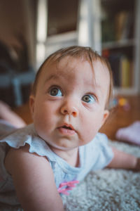 Close-up portrait of cute baby