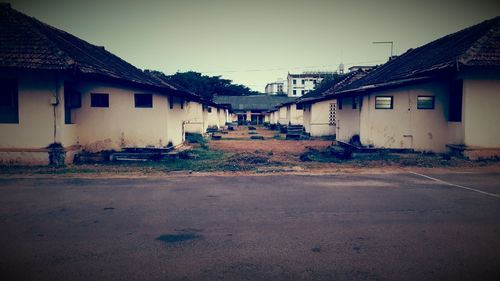 Houses against clear sky