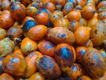 Full frame shot of oranges in market