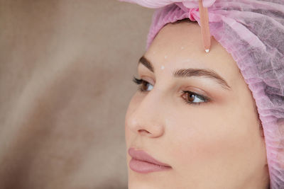 Close-up of young woman