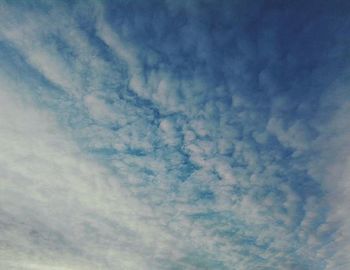 Low angle view of cloudy sky