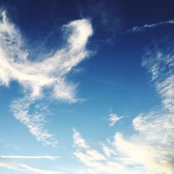 Low angle view of clouds in sky