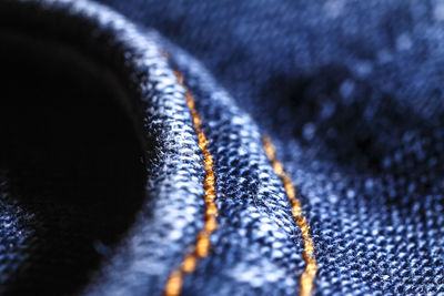 Full frame shot of blue jeans