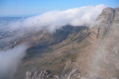 Aerial view of landscape against sky