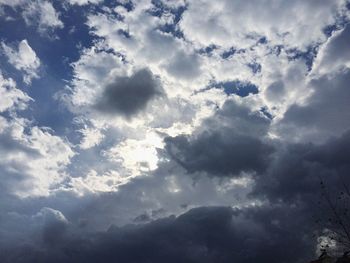 Low angle view of cloudy sky
