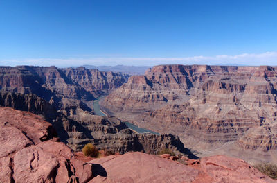 High angle shot of rocky landscape