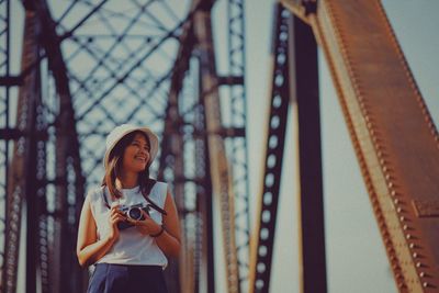 Young woman looking at camera