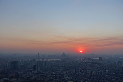 Cityscape at sunset