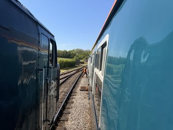 Train on railroad station