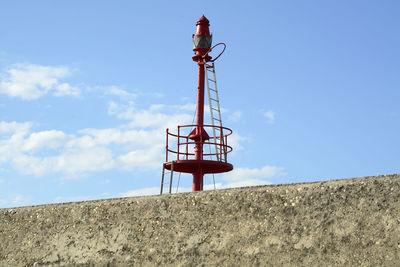 Low angle view of building against blue sky