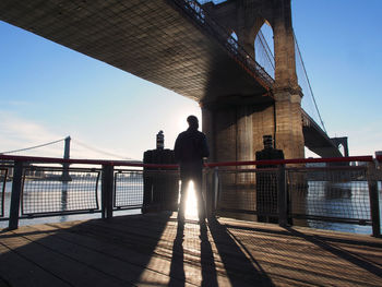 View of built structures against clear sky