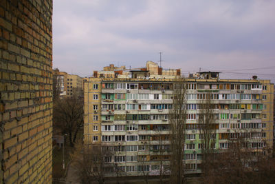 View of a socialist block of flats in kiev