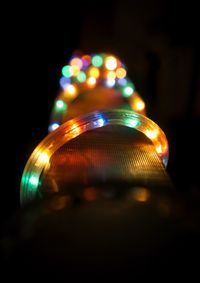 Close-up of illuminated christmas lights