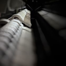 Close up of piano