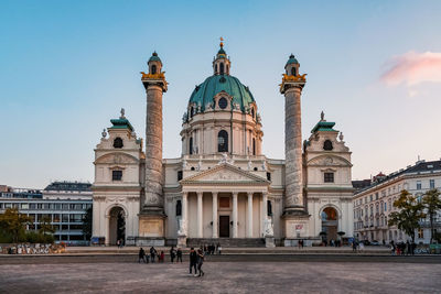 View of cathedral against buildings in vienna 