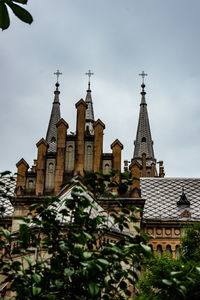 Low angle view of buildings against sky