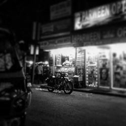 Cars parked on street