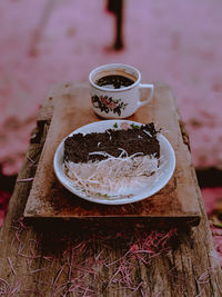 Close-up of coffee on table