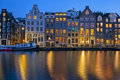 City scenic from amsterdam in the netherlands by night